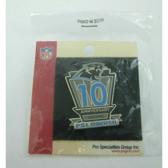 Carolina Panthers 10th Anniversary Est. 1995 PSL Owners Collectible Pin LOT OF 2 - Picture 2 of 5